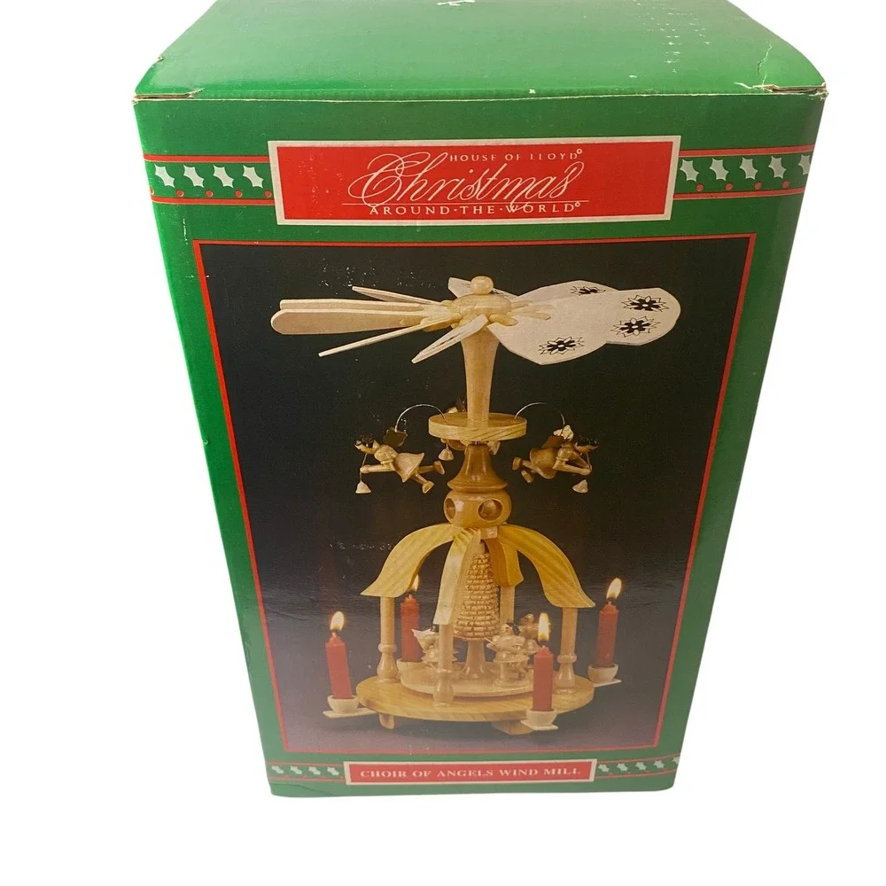 House of Lloyd Christmas Around the World Choir of Angels Wood Wind Mill Xmas
